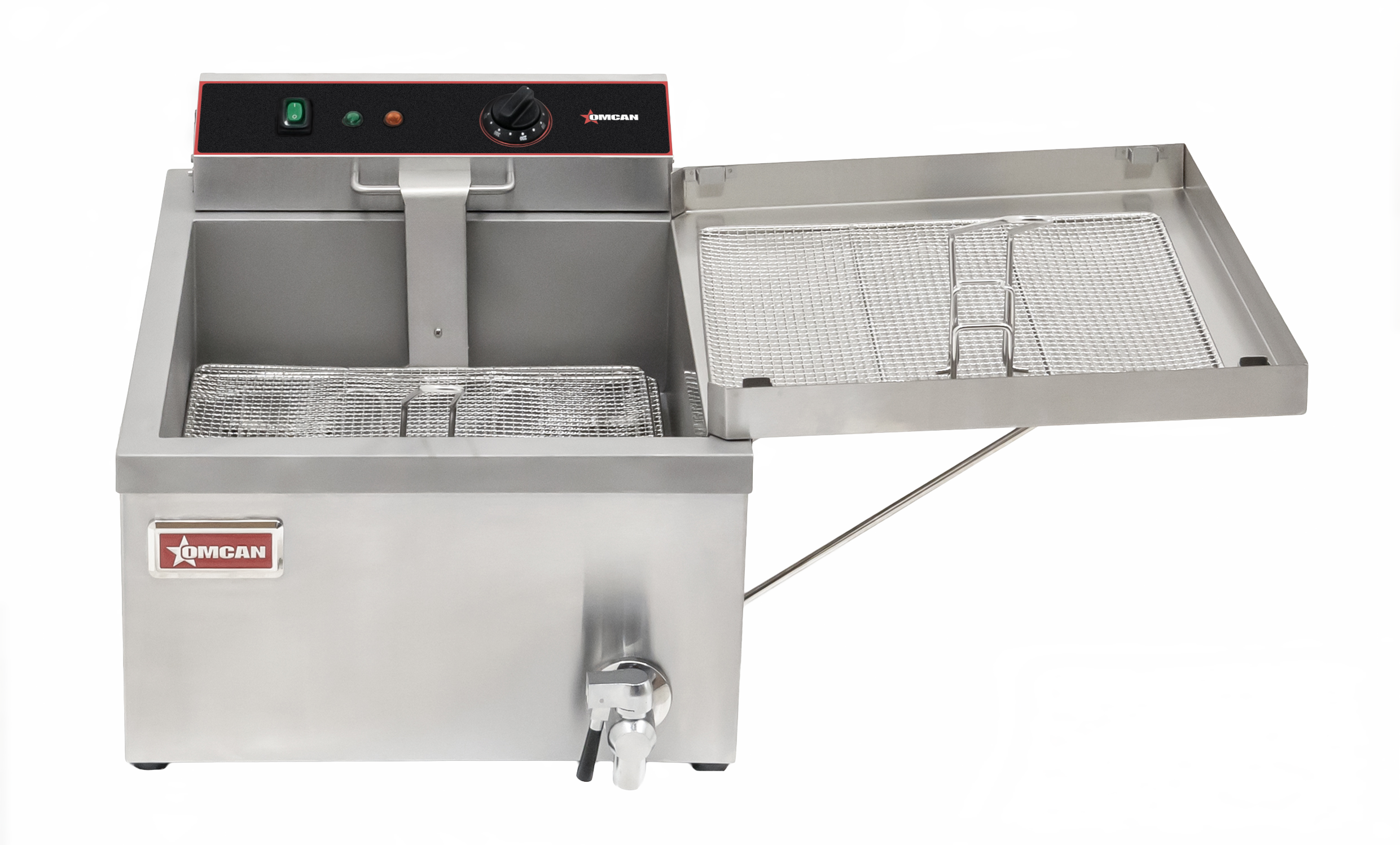 Omcan 44522 - 25 lbs. (3 Gal) Oil Capacity Countertop Electric Fryer – 120V, 1Ph, 1700W - Image 2