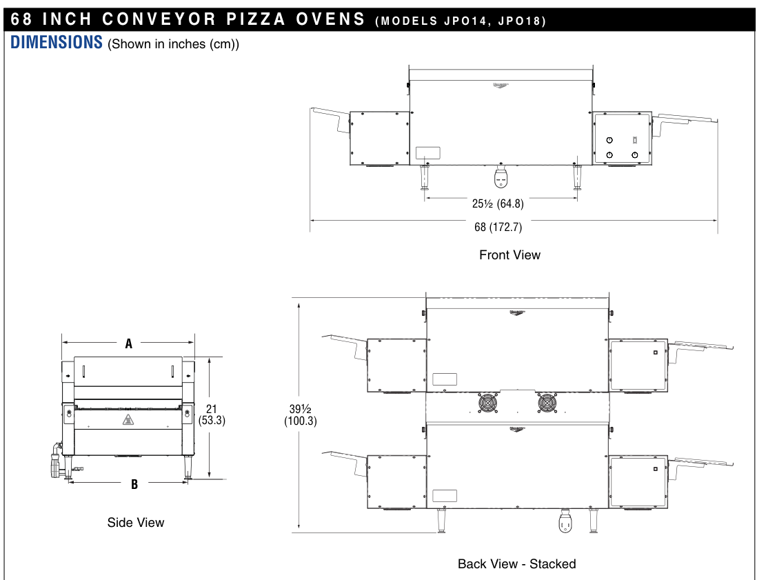 Vollrath JPO18 - 68 Inch Conveyor Pizza Oven - Image 8