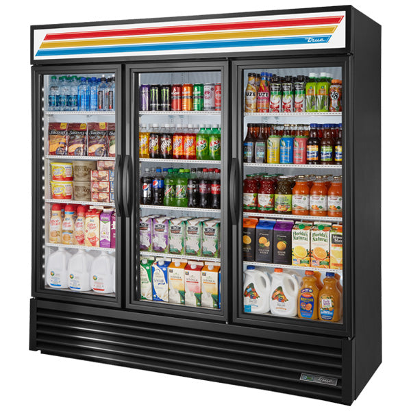True GDM-72-HC~TSL01 - 78.2" Triple Swinging Glass Door Display Cooler