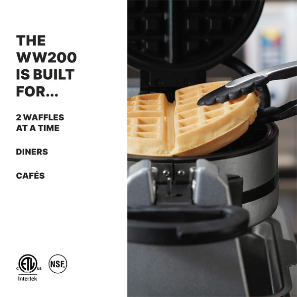 Waring Commercial WW200 - Double Belgian Waffle Maker - 120v, Rotary - Image 2