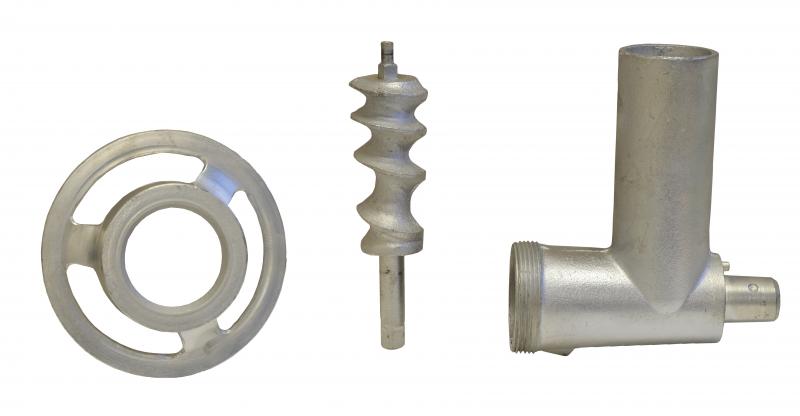 Omcan 10054 - Grinder Head Cylinder, Ring, and Worm Attachment for Mixers