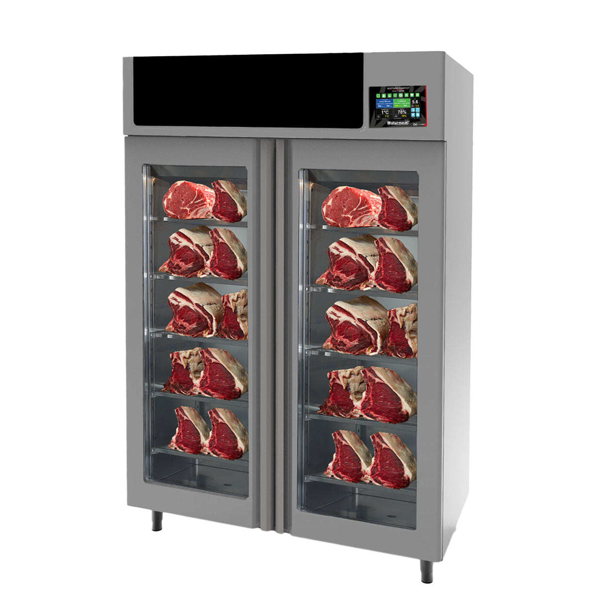 Omcan 41187 - Stagionello® Maturmeat® 200 kg Meat Curing Cabinet with ClimaTouch® & Fumotic®