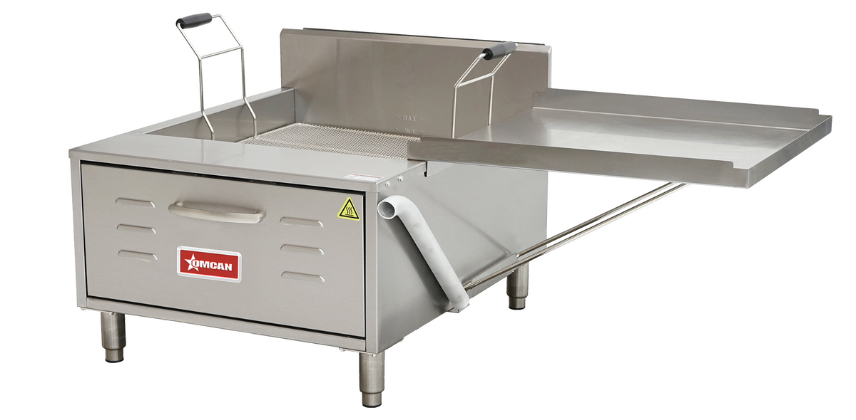 Omcan 48101 - Countertop Donut/ Funnel Cake Deep Fryer 30 lb. Oil Capacity 50,000 BTU – Natural gas