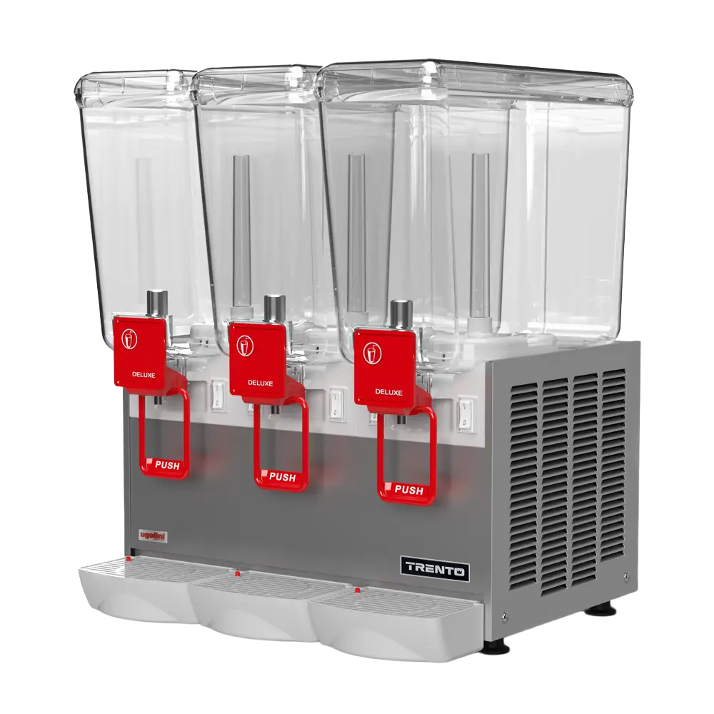 Omcan 49089 - Ugolini Arctic Deluxe Impeller Triple Bowl Juice Dispenser with 3 x 20L Capacity – 115V - Image 2