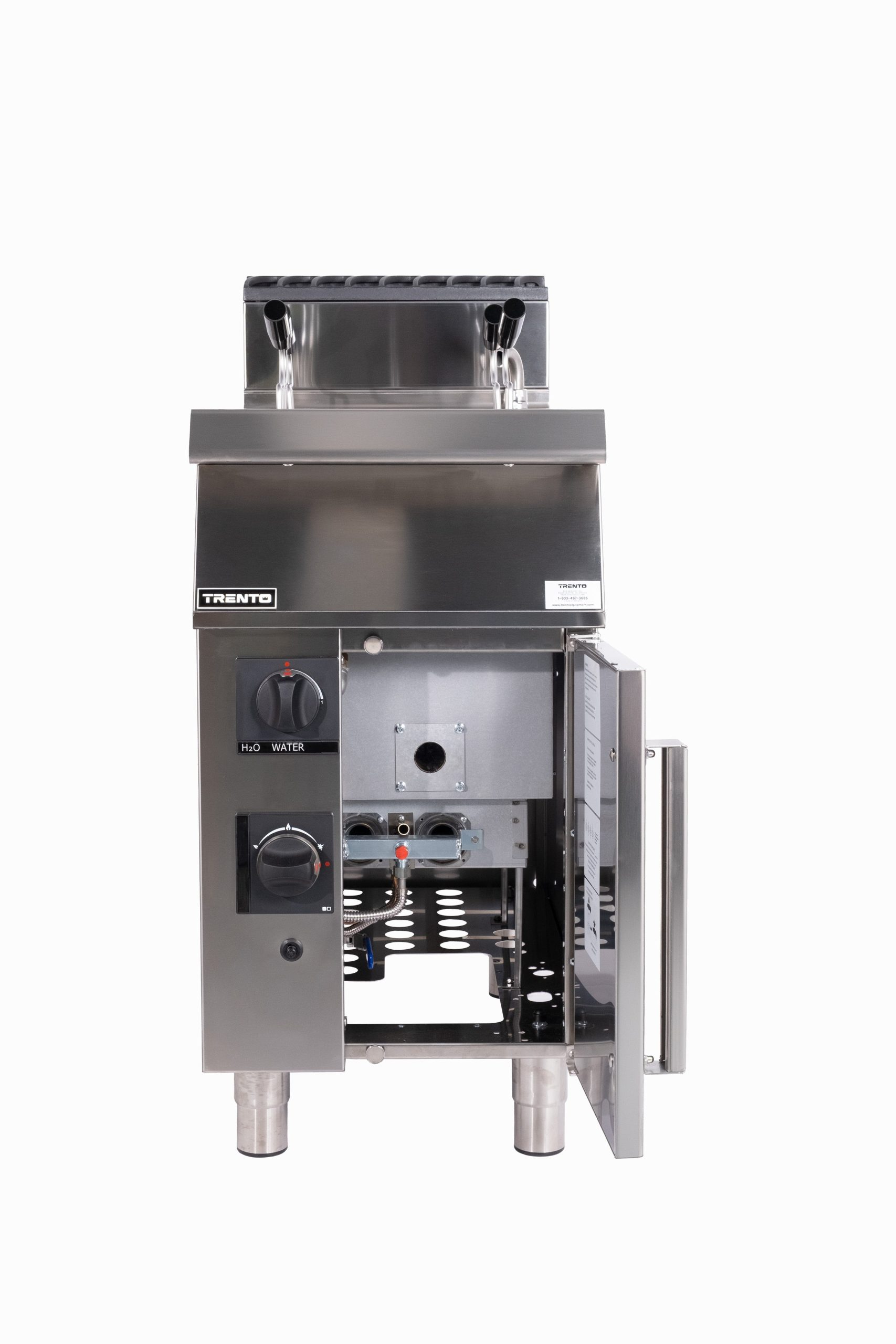 Omcan 49098 - Trento 12 Gallon (45L) Natural Gas Pasta Cooker, Double Burner – 78,000 BTU - Image 4