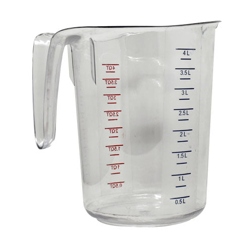 Omcan 80574 - 128 oz / 4 L Clear Polycarbonate Measuring Cup