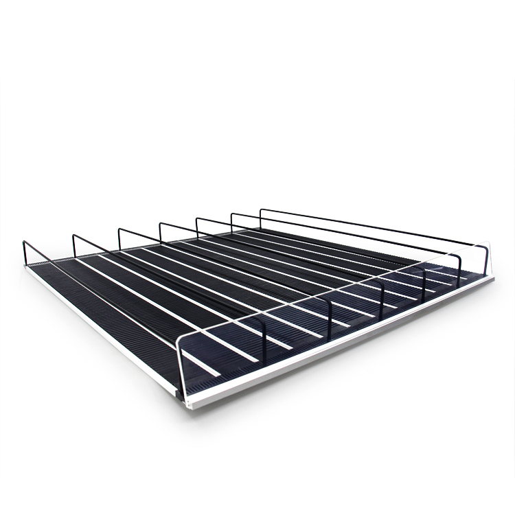 Omcan 81251 - Adjustable Gravity Feed Roller Shelf for Display Refrigerators - 15" x 20 1/2"