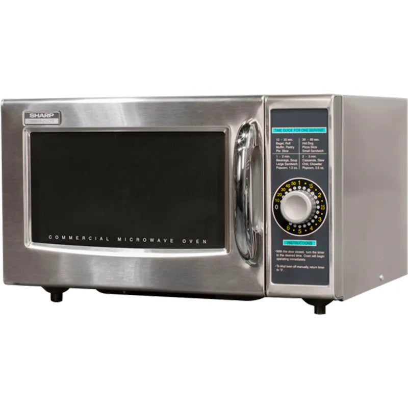 Sharp R21LCFS - Commercial Microwave Oven, 1.0 Cu. Ft., 1000 Watt, Dial Control - Image 3