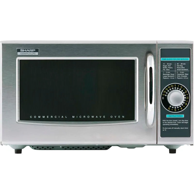 Sharp R21LCFS - Commercial Microwave Oven, 1.0 Cu. Ft., 1000 Watt, Dial Control - Image 4